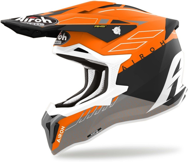 Airoh Motorrad Crosshelm Strycker Skin Orange Matt