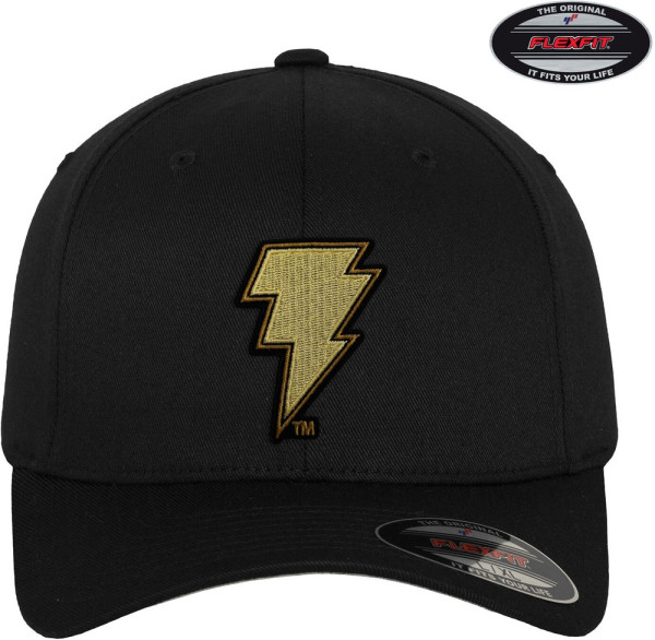 Black Adam Lightning Patch Flexfit Cap Black