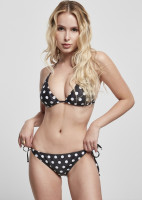 Urban Classics Damen Bikini Ladies Pattern Bikini Polkadots Black