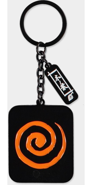 Naruto Shippuden - Hidden leaf village Metal Keychain Black