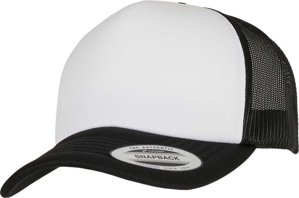 Flexfit YP Classics Curved Foam Trucker Cap Weiß Front 6320W - Herren / Unisex
