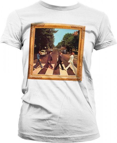 The Beatles Abbey Road Cover Girly Tee Damen T-Shirt White