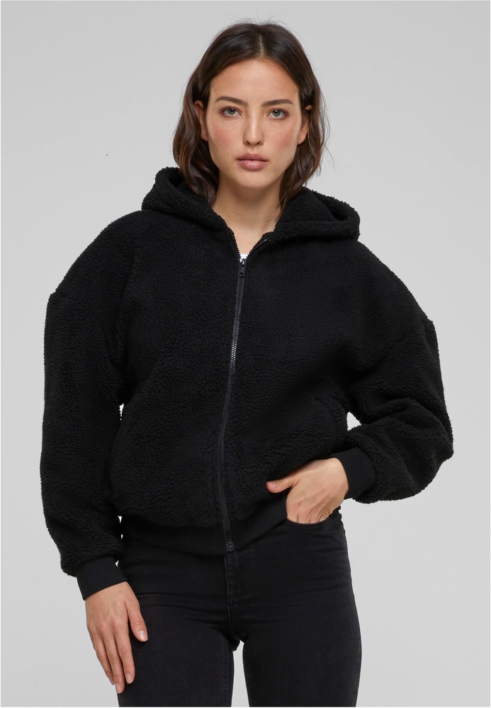 Urban Classics Damen Ladies Oversized Sherpa Zip Hoody TB6133 - Damen