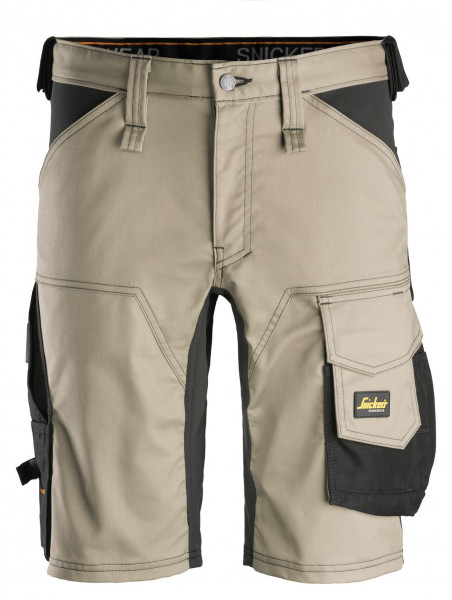 Snickers AllroundWork Stretch Arbeitsshorts Khaki-Schwarz