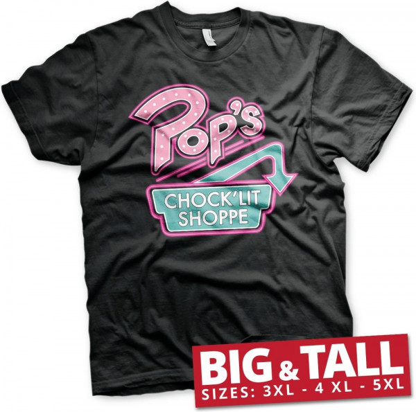 Riverdale Pop's Chock'Lit Shoppe Big & Tall T-Shirt Black