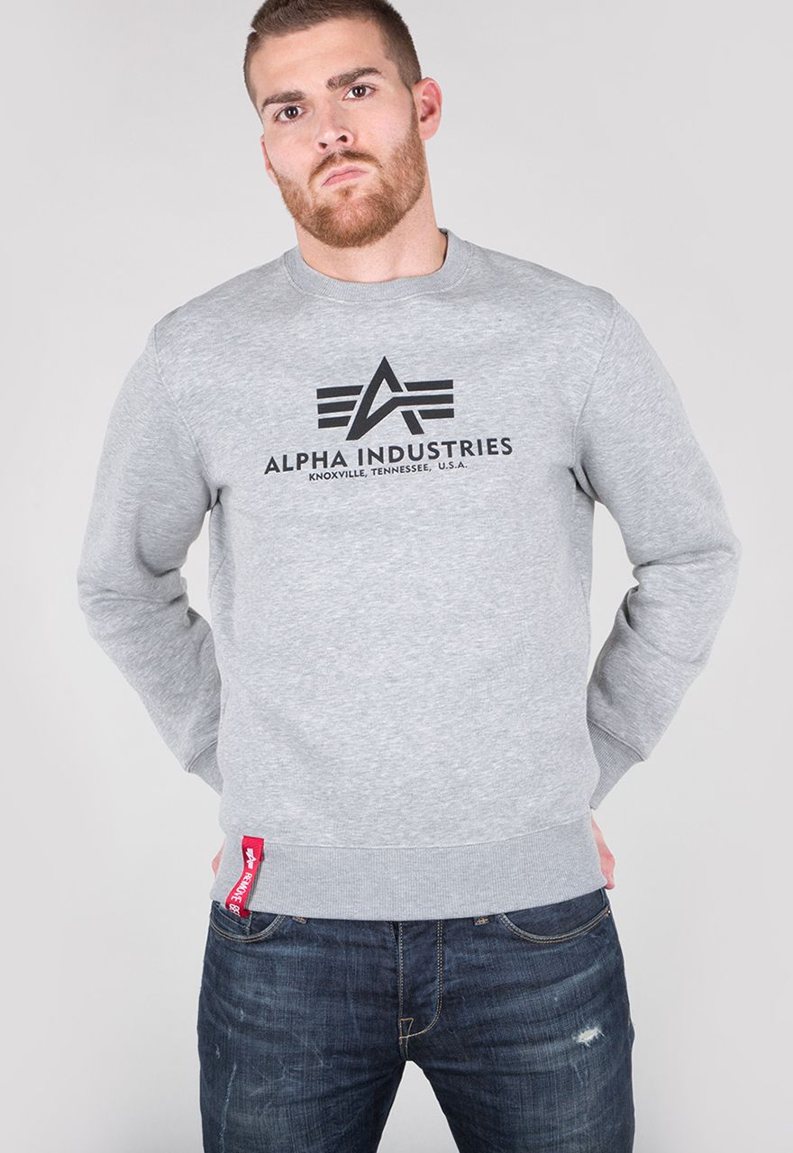 Alpha Industries Basic Sweater Hoodies / Sweatshirts Grey Heather | Hoodies  / Sweatshirts | Men | Lifestyle