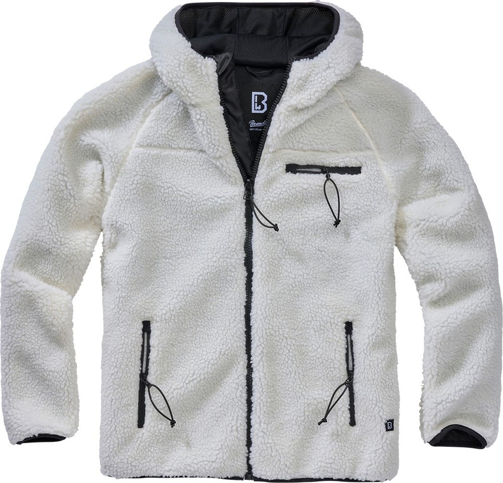 Brandit Herren Jacke Teddyfleece Worker Jacket White Jacken Westen Herren Lifestyle kustom kult