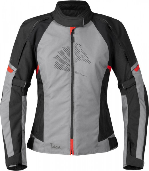 Germot Motorrad Textiljacke Tara Damen Hellgrau/Schwarz/Rot