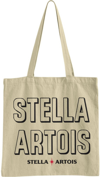 Stella Artois Retro Wordmark Tote Bag Tragetasche Khaki