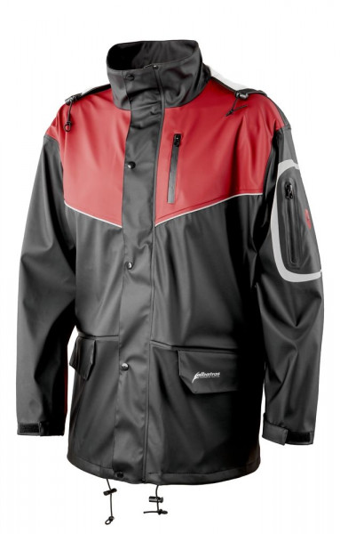 Albatros Regenjacke Climate JKT PU-Stretch-Regenjacke Schwarz/Rot