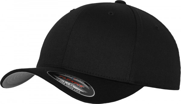 YUPOONG Inc. Cap Flexfit Wooly Combed Cap in Black-grey
