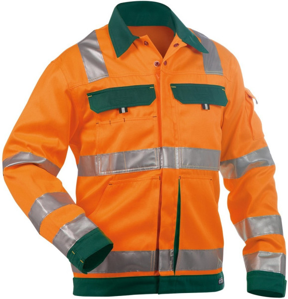 Dassy Warnschutz Arbeitsjacke Dusseldorf PESCO74 Neonorange/Flaschengrün-4XL
