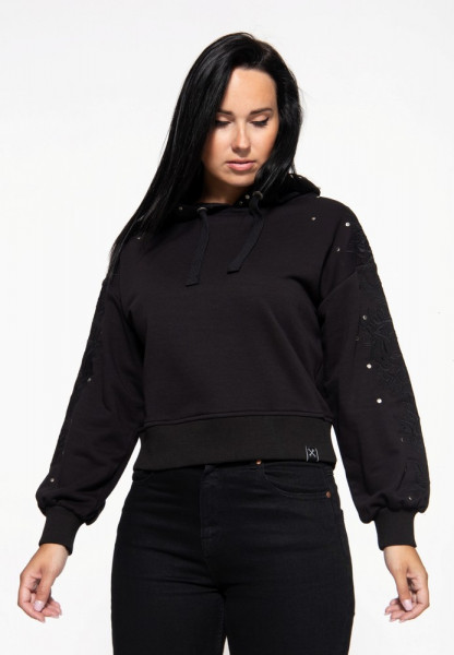 Queen Kerosin Hoodie QKI14001 Schwarz