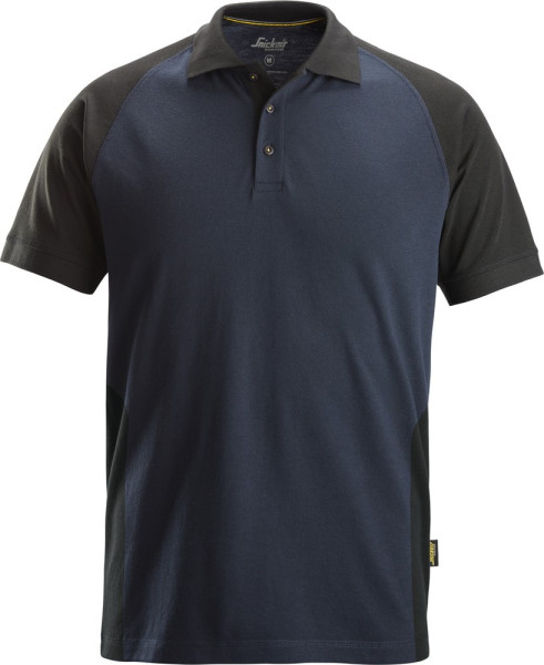 Snickers T-Shirt 2-Farben Poloshirt Navy/Schwarz