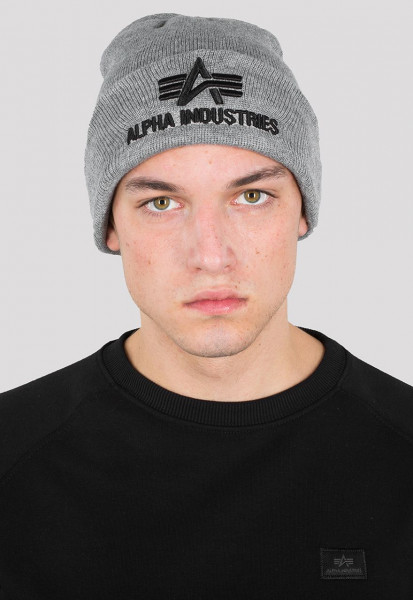 Alpha Industries 3D Beanie Mützen Grey Heather