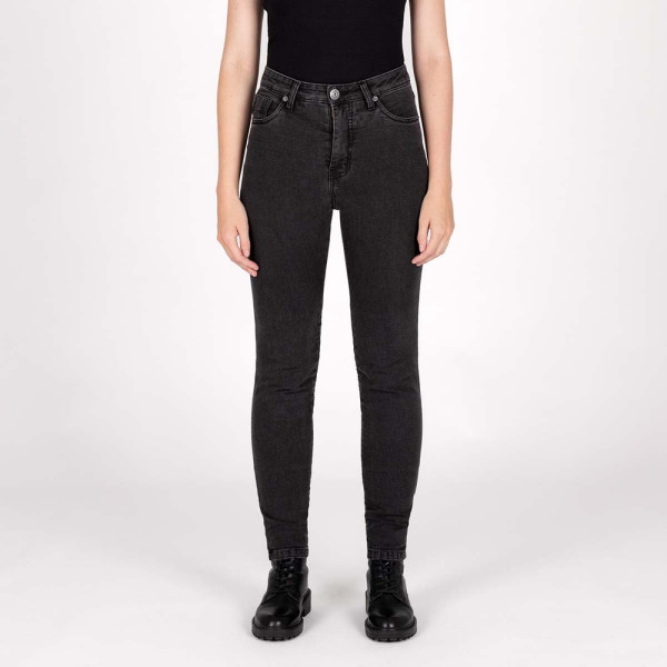 Knox Damen Motorrad Jeanshose Women'S Colton Skinny Short 69304 Black-XXL/18