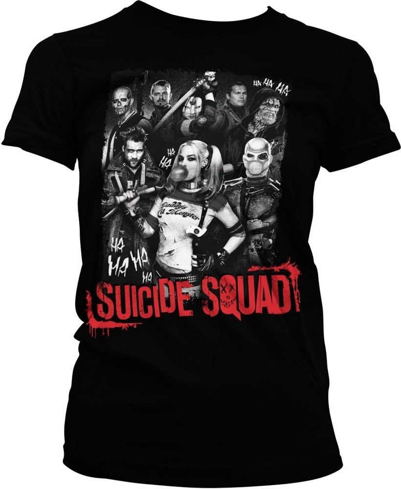 Suicide Squad Girly Tee Damen T-Shirt Schwarz - Damen