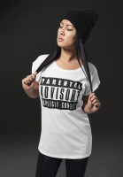 Mister Tee Damen T-Shirt Ladies Parental Advisory Tee White