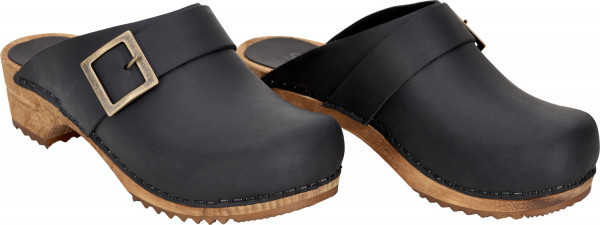 Sanita Damen Offener Clog Wood-Urban Open Black