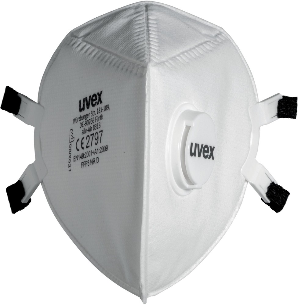 Uvex Atemschutzmaske Faltmaske silv-Air e 8313 FFP3 15 Stück - Herren / Unisex