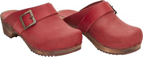 Sanita Damen Offener Clog Wood-Urban Open Dark Red