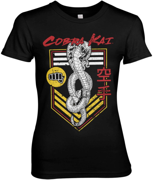 Cobra Kai Punch Patch Girly Tee Damen T-Shirt Black