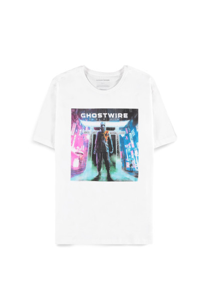 GhostWire Tokyo - Men's Regular Fit Short Sleeved T-Shirt White