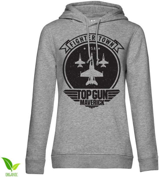 Top Gun Maverick Fighter Town Girls Hoodie Damen Heather-Grey