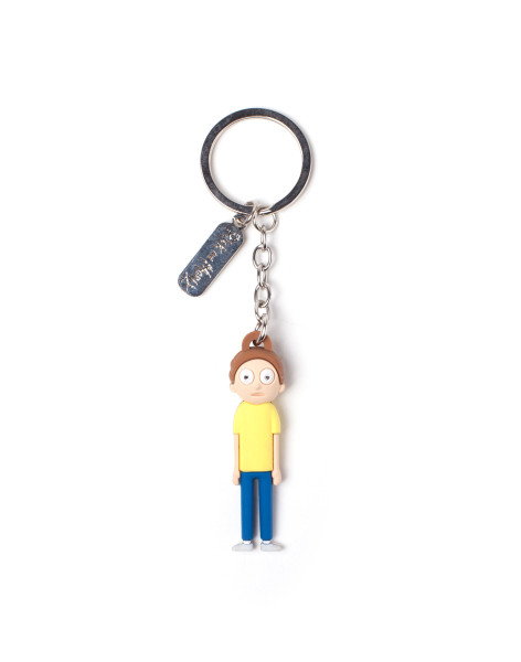 Rick and Morty Keychain Morty 3D Rubber Keychain Multicolor