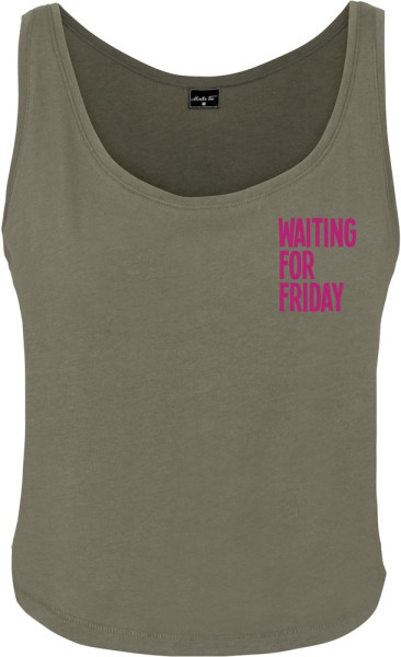 Mister Tee Damen Ladies Waiting For Friday Box Tank