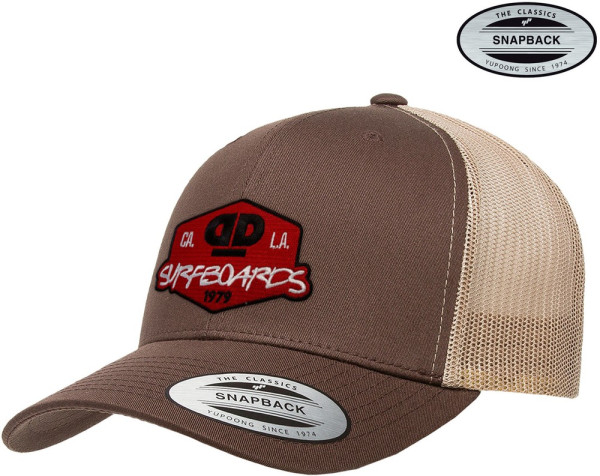 Dope & Deep Surfboards Premium Trucker Cap Brown-Khaki