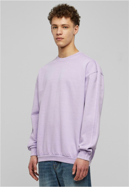 Urban Classics Sweatshirt Heavy Terry Garment Dye Crew Lilac