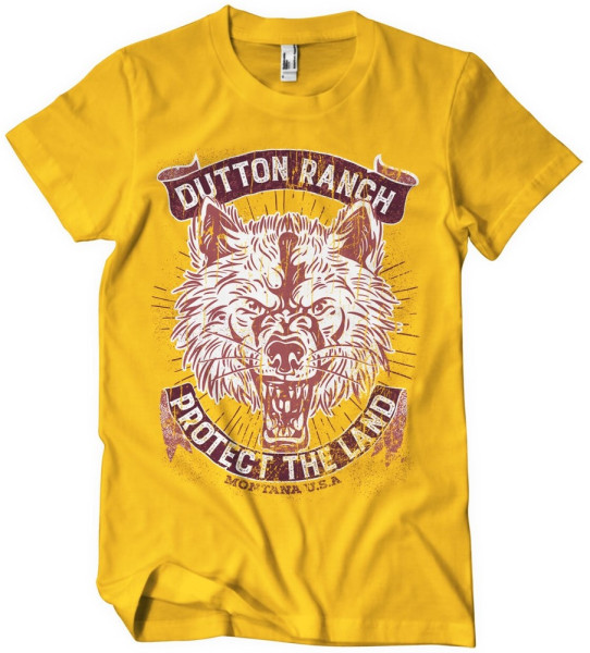 Yellowstone Dutton Ranch Protect The Land T-Shirt Gold