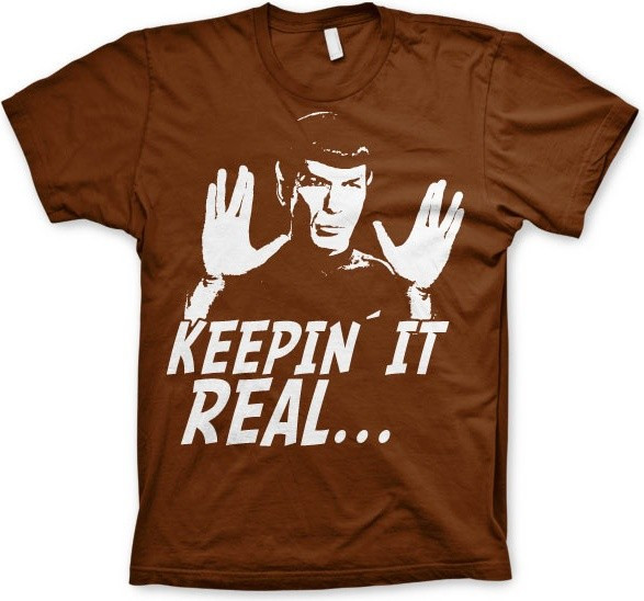 Star Trek Spock Keepin' It Real T-Shirt Brown