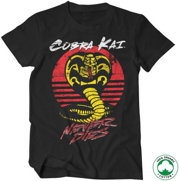 Cobra Kai Never Dies Organic T-Shirt Black