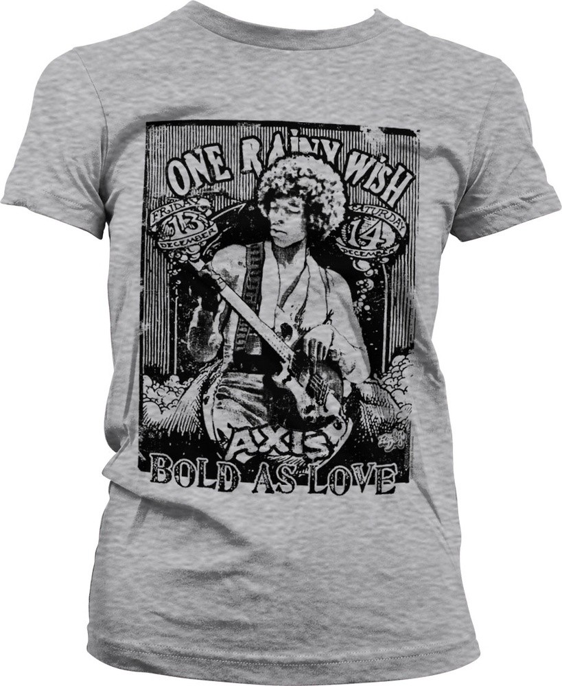 Jimi Hendrix Bold As Love Girly Tee Damen T-Shirt Heather-Grau - Damen