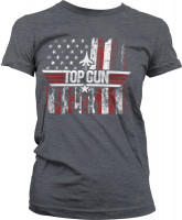 Preview: Top Gun America Girly Tee Damen T-Shirt Dark-Heather Preview: Top Gun America Girly Tee Damen T-Shirt Dark-Heather