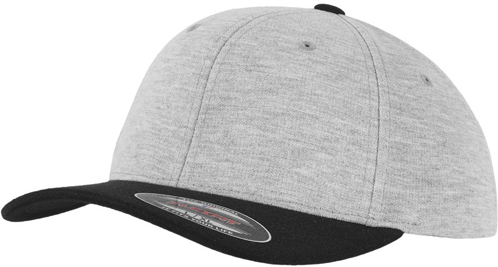 Flexfit Cap Double Jersey 2-Tone Grau/Schwarz - Herren / Unisex