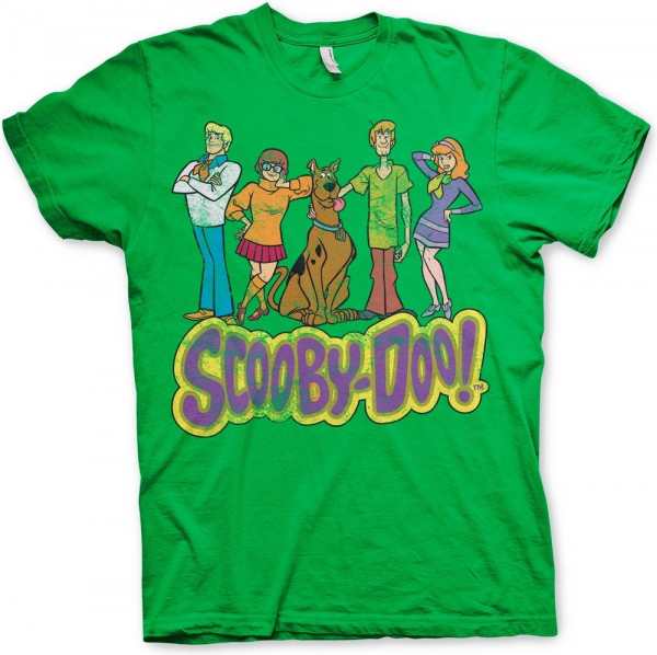 Team Scooby Doo Distressed T-Shirt Green