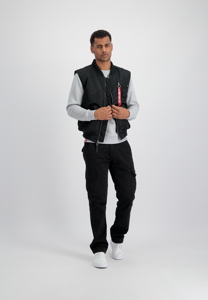 アルファ　ma-1 Polar Vest　S　ブラック アルファ ma-1 Polar Vest S ブラック alpha-x-fighters-ma-1-black-