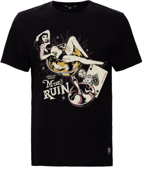 King Kerosin Print T-Shirt mit Pin Up Motiv KK5195353104 Schwarz