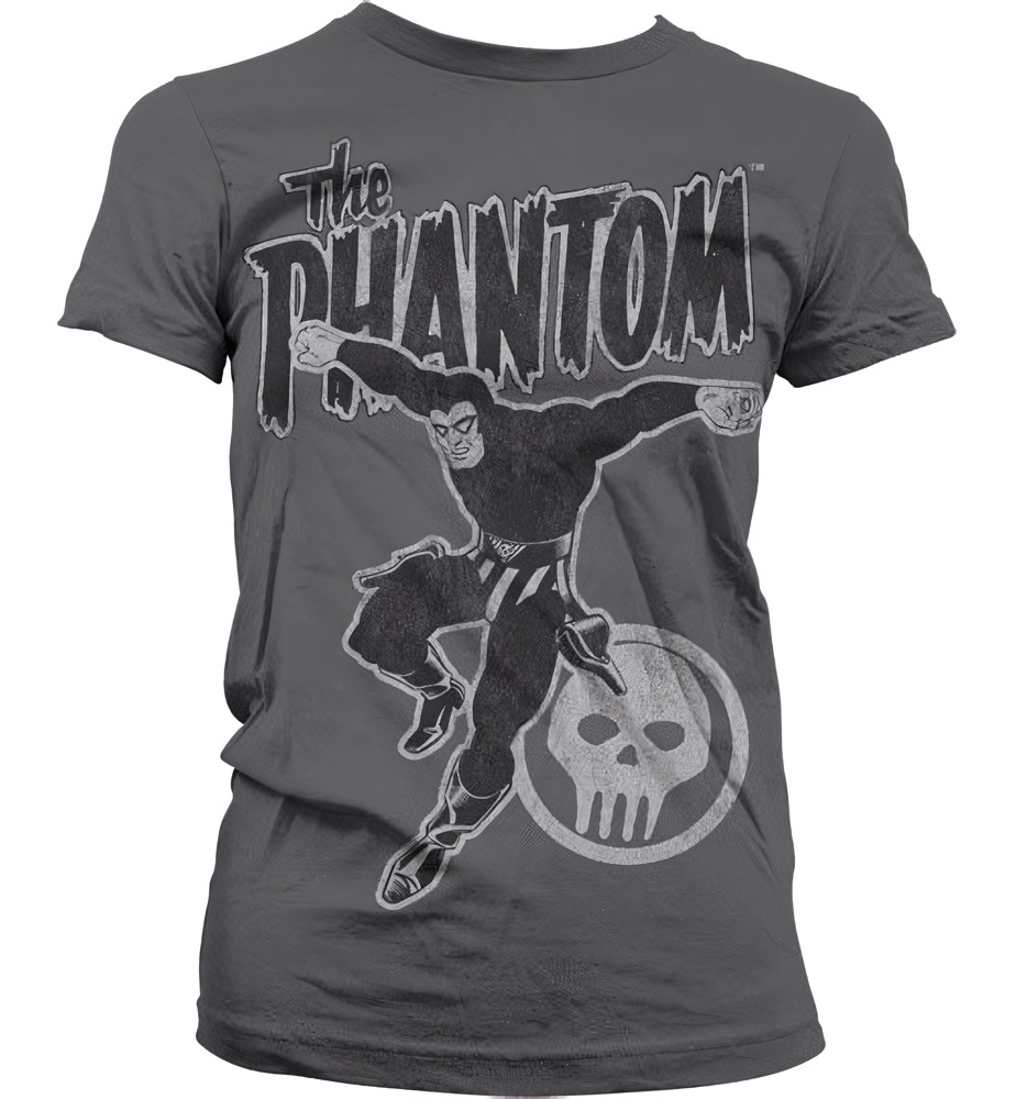 The Phantom Jump Distressed Girly T-Shirt Damen Dark-Grau - Damen