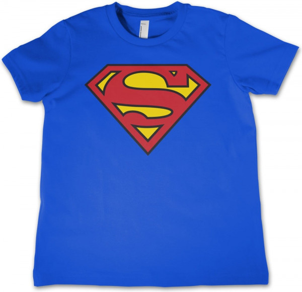 Superman Shield Kids T-Shirt Kinder Blue