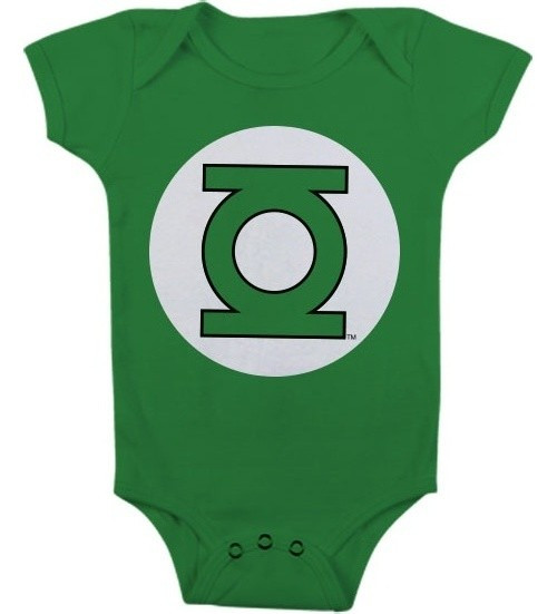 Green Lantern Logo Baby Body Kinder Green