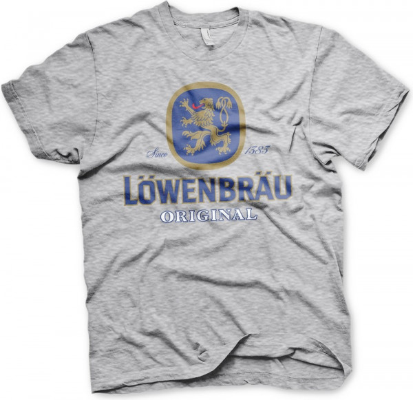 Löwenbräu Original Logo T-Shirt Heather-Grey