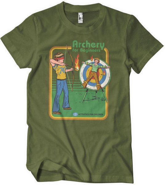 Steven Rhodes Archery For Beginners T-Shirt Olive
