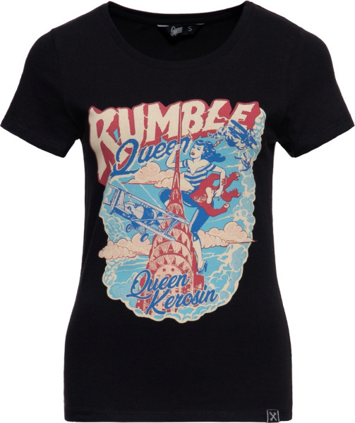 Queen Kerosin Damen Print T-Shirt "Rumble Queen" QKI31005