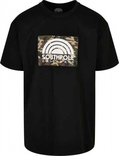 Southpole Camo Logo Tee Black