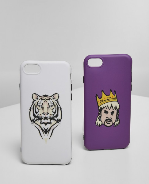 Mister Tee Big Cats I Phone 6/7/8 Phone Case Set White/Violet