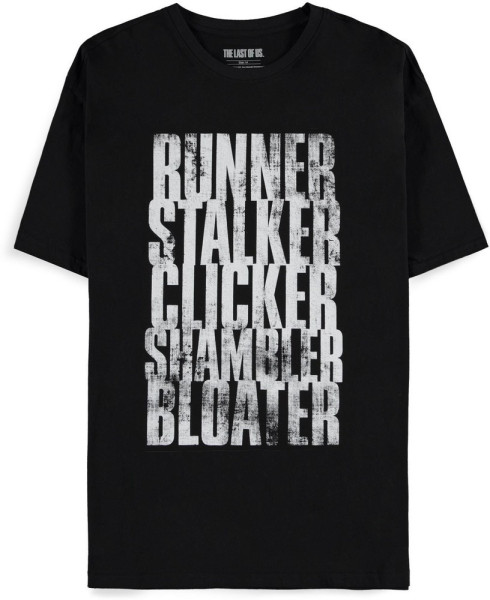 The Last Of Us - Run Stalk Click Shamble Bloat - Men's Short Sleeved T-Shirt Black